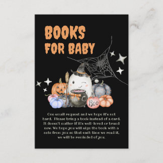 Halloween Baby Shower Pumpkin Bokar för Baby Gift Tilläggskort