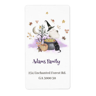 Halloween Baby Shower Returadress-dekal Fraktsedel