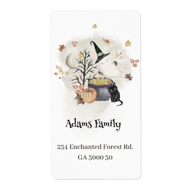 Halloween Baby Shower-Returadress Fraktsedel (Framsidan)