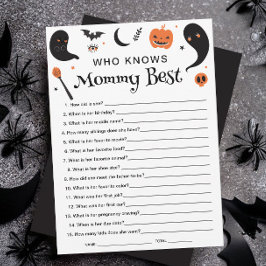 Halloween Baby Shower som känner till Mamma Best G Inbjudningar