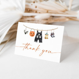 Halloween Baby Shower Tack, ditt kort, lilla boo Tack Kort
