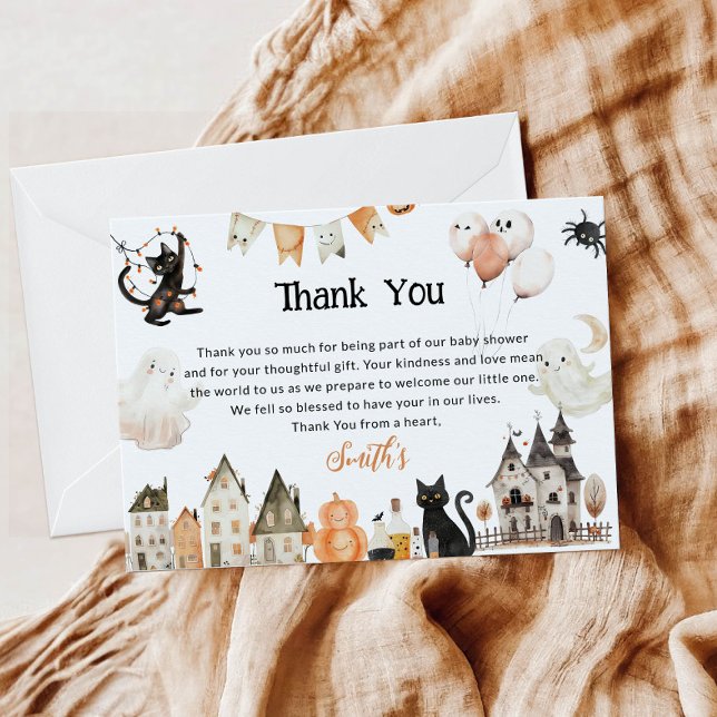 Halloween Baby Shower Tack Kort (Skapare uppladdad)