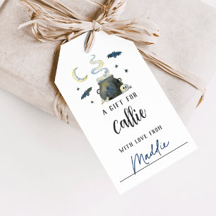 Halloween Baby Shower-visning Presentetikett
