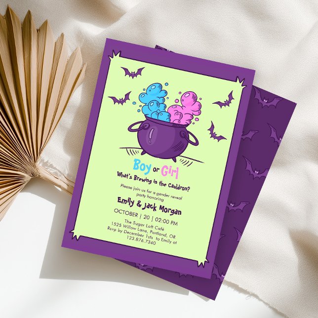 Halloween Baby sprider Gender Inbjudningar (Skapare uppladdad)