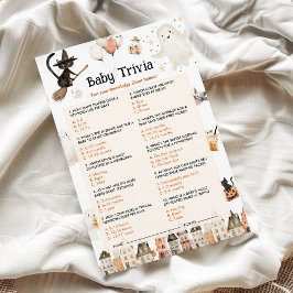 Halloween Baby Trivia Baby Shower-spel