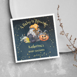 Halloween-babyduschen baby brinner pappersservett