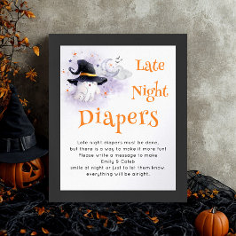 Halloween-babykläder för sen nattledighet poster