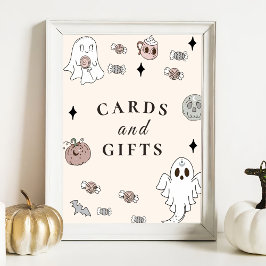 Halloween-babyvykort och presentkort poster