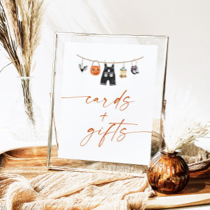 Halloween-babyvykort och presentkort poster