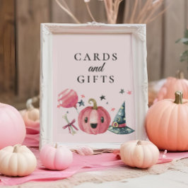 Halloween-babyvykort och presentkort poster