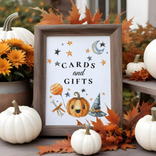 Halloween-babyvykort och presentkort poster