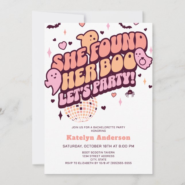 Halloween Bachelorette Inbjudningar (Framsida)
