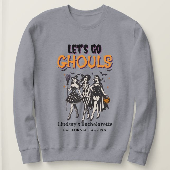 Halloween Bachelorette låt oss gå i räd T Shirt (Design framsida)