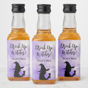 Halloween Bachelorette Party Drink Up Witches Spritflaskor Etikett