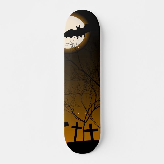 Halloween Background Mini Skateboard Bräda 18,5 Cm (Framsida)