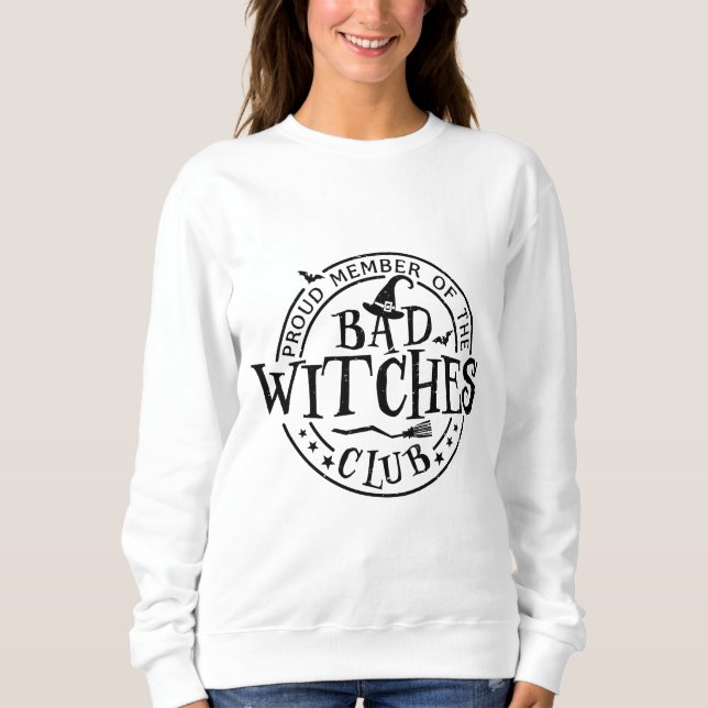Halloween Bad Witch T-shirt Sweatshirt (Framsida)