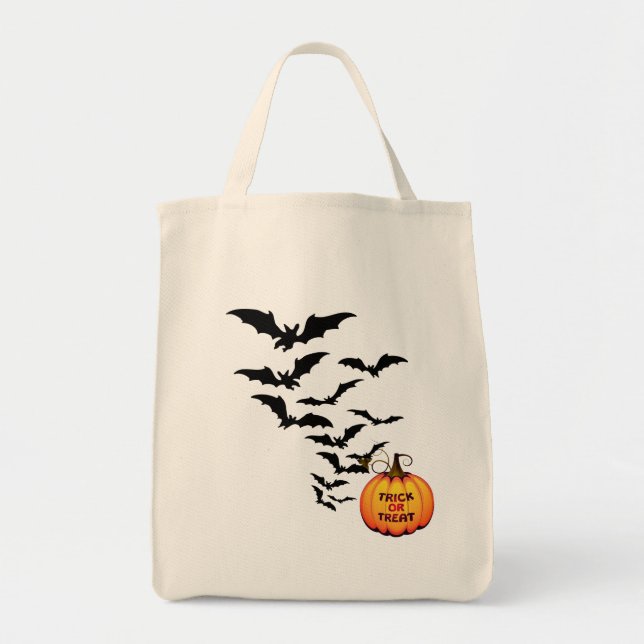 Halloween Bag-Fladdermöss Tygkasse (Framsidan)