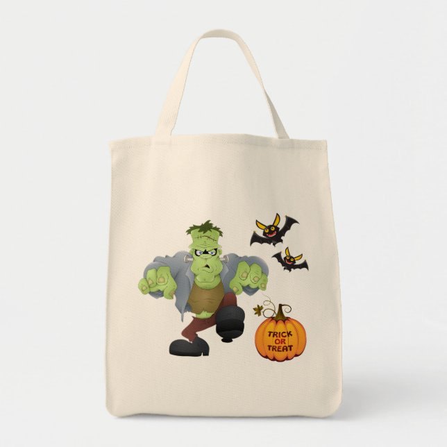 Halloween Bag-Frankenstein Tygkasse (Framsidan)