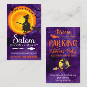 Halloween Baggy Infoga personlig text 100 Visitkort