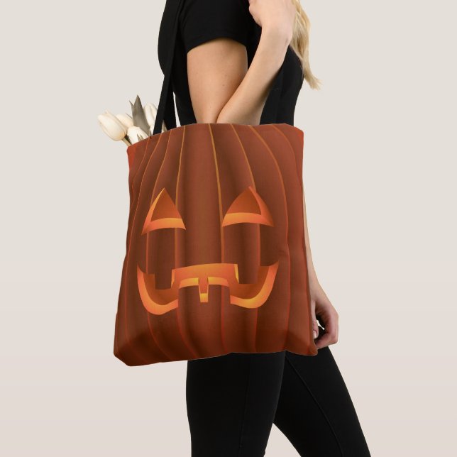 Halloween Bags Jack-o-Lantern Tote bags Tygkasse (Närbild)
