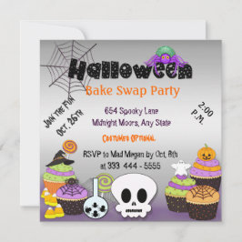 Halloween Bake Swap Party-inbjudan Inbjudningar