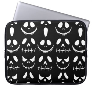 Halloween-bakgrund. Sömlös mönster med hallow Laptop Fodral