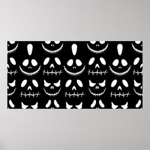 Halloween-bakgrund. Sömlös mönster med hallow Poster