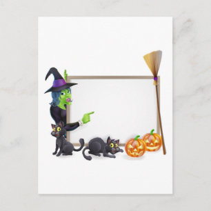 Halloween-bakgrundstecken Vykort