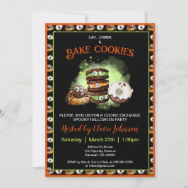Halloween Baking Cookie Exchange Party-inbjudan Inbjudningar