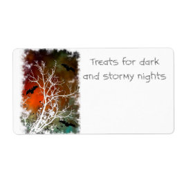 Halloween Baking or Drink mix Labels stormy night Fraktsedel