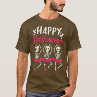 Halloween Ballet Dancer Skeleton Spooky T Shirt
