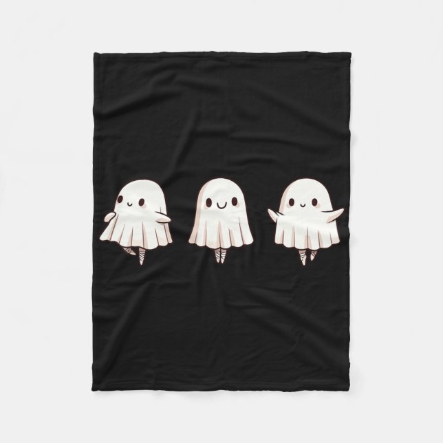Halloween Ballet Ghost Ballet Dancer Spooky Dance Fleecefilt (Framsidan)
