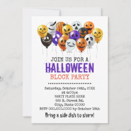 Halloween-balloons grannblock party inbjudningar