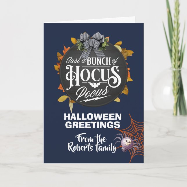 Halloween...Bara ett gäng hocus pocus Tack Kort (Framsida)