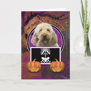 Halloween - Bara ett Lil-talesoky - GoldenDoodle Kort