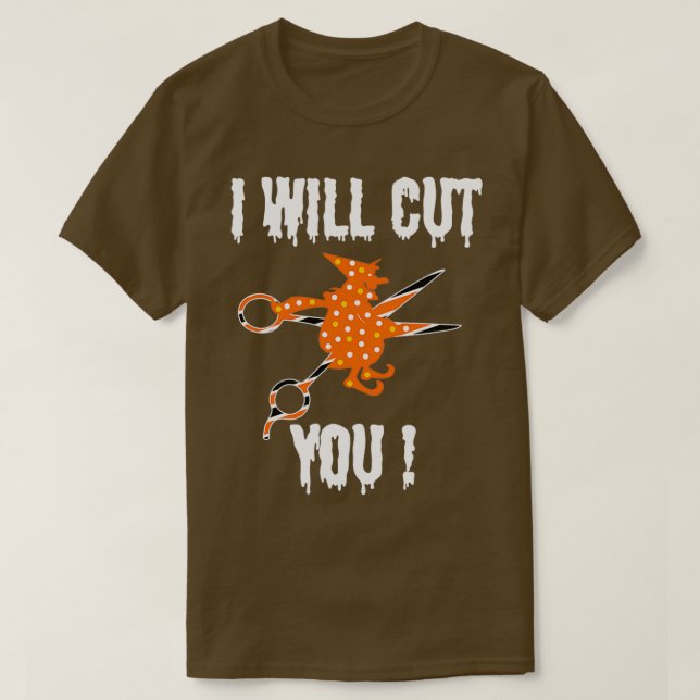 Halloween Barber witch Hairstylist Costume T Shirt (Design framsida)