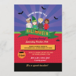 Halloween Barn Costume Pumpkin Party Inbjudan