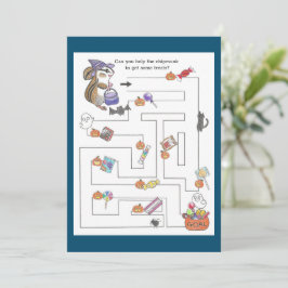 Halloween-barn, Roligt Aktivitetsfärgsfärgningssid Julkort