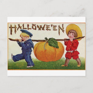 Halloween-barn Vykort