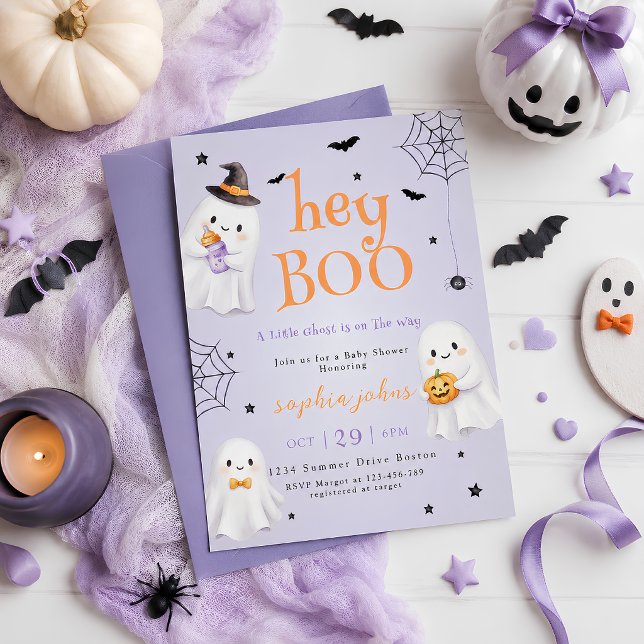 Halloween-barnkalas Hej Boo spöke Inbjudningar (Skapare uppladdad)