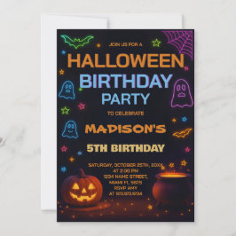 Halloween Barns födelsedag-inbjudan Inbjudningar