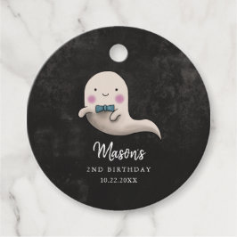 Halloween Barns födelsedag Party Bow Tie Ghost Gåvor Etiketter