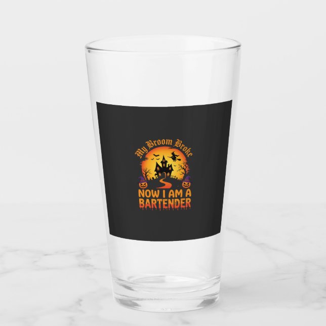 Halloween Bartender Spökhus Häxa Pumpa De Glaskopp (Framsida)