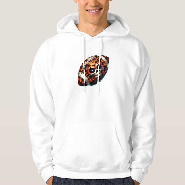 halloween baseball älskare hoodie (Framsida)