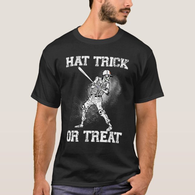 Halloween Baseball Costume Baseball Player Trick O T Shirt (Framsida)