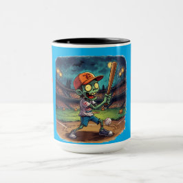 Halloween-baseboll, Zombie, Hjärnor över baser Mugg