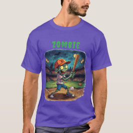 Halloween Baseboll, Zombie, Hjärnor Över Baser T Shirt