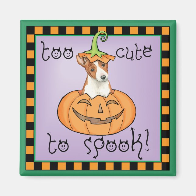 Halloween Basenji Magnet (Framsidan)