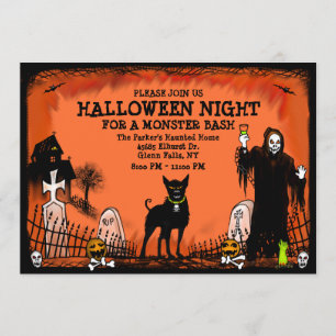 Halloween Bash - Inbjudan - Graveyard Hund