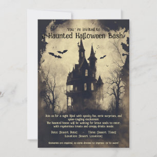 Halloween Bash! Inbjudan till halloween fest